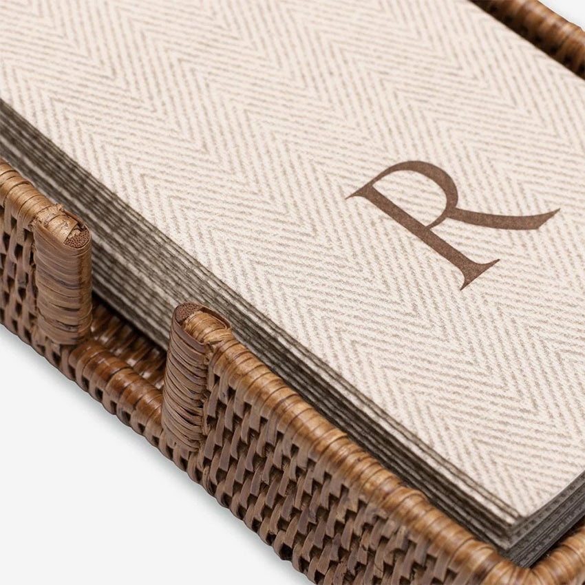 Caspari | Rattan Napkin Holder