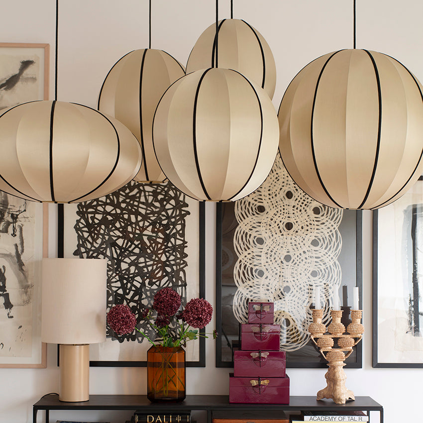 Oi Soi Oi | 100% Silk Lampshade Pendant - Round