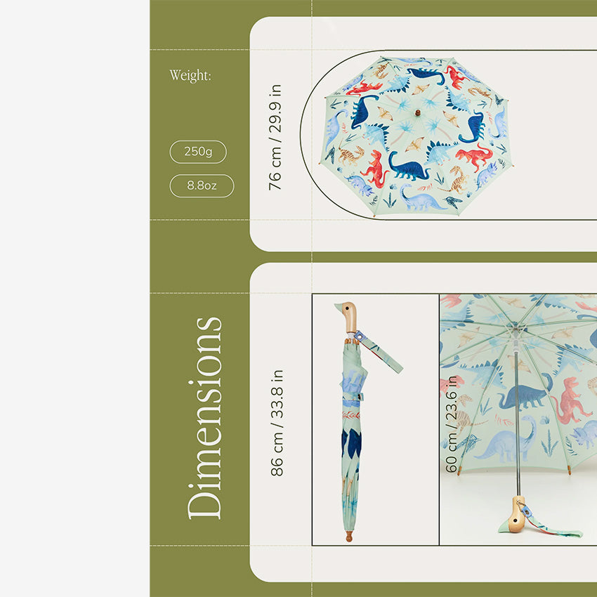 Duckhead | Duckling Kids Umbrella - Dinosaur Kingdom (Meri Meri x Duckhead)