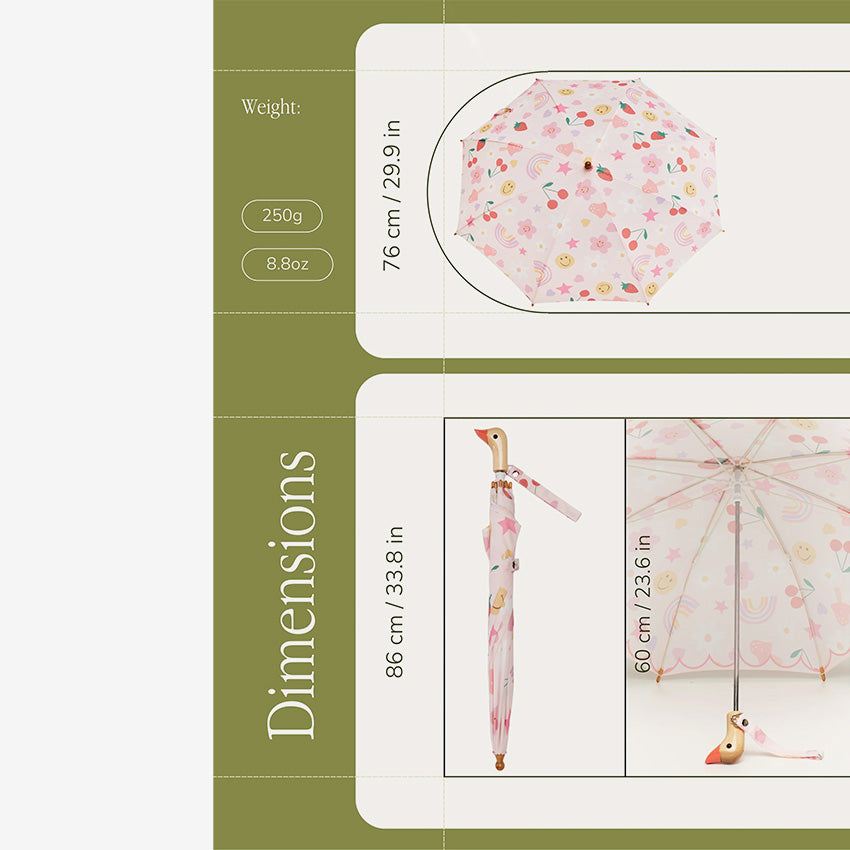 Duckhead | Duckling Kids Umbrella - Happy Icons (Meri Meri x Duckhead)