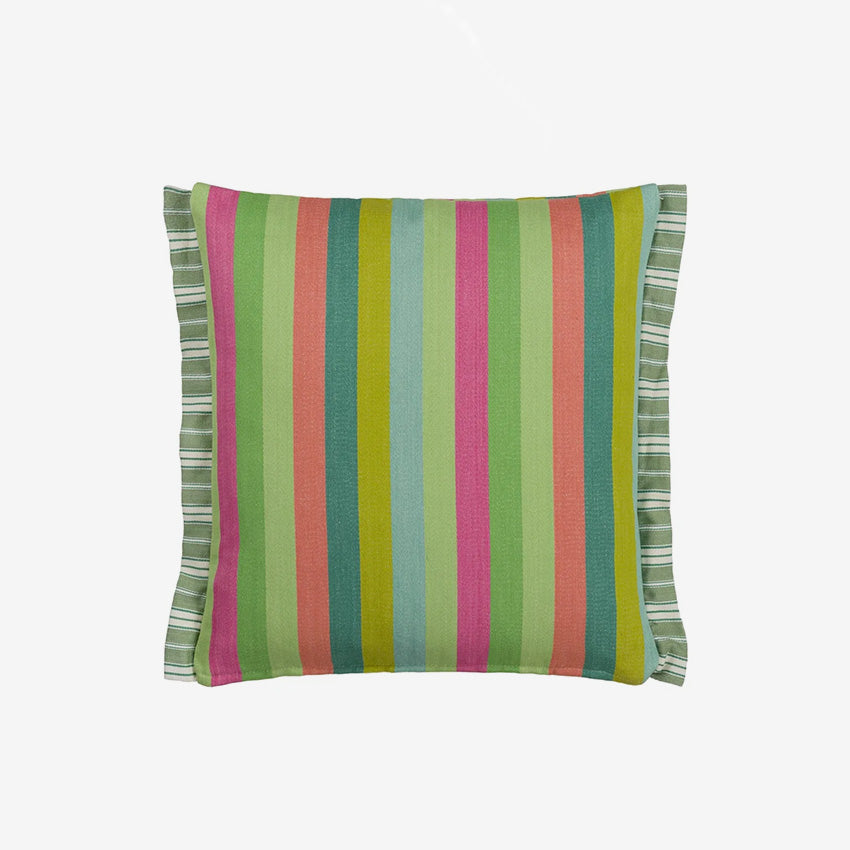 Christian Lacroix | Cork Street Stripe Emerald Cushion