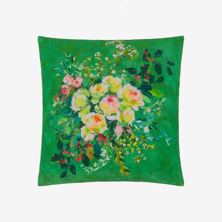 Christian Lacroix | Margaretta Linen Emerald Cushion