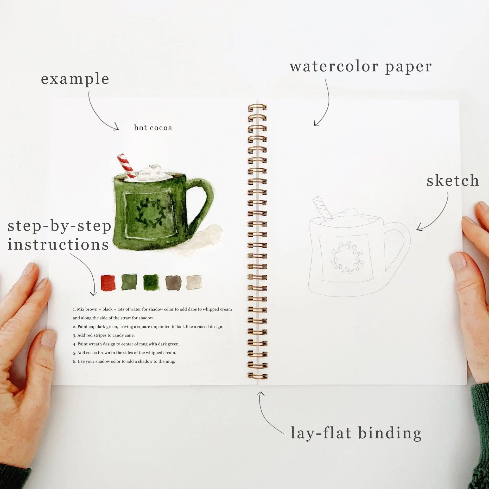 Emily Lex | Christmas Watercolour Workbook