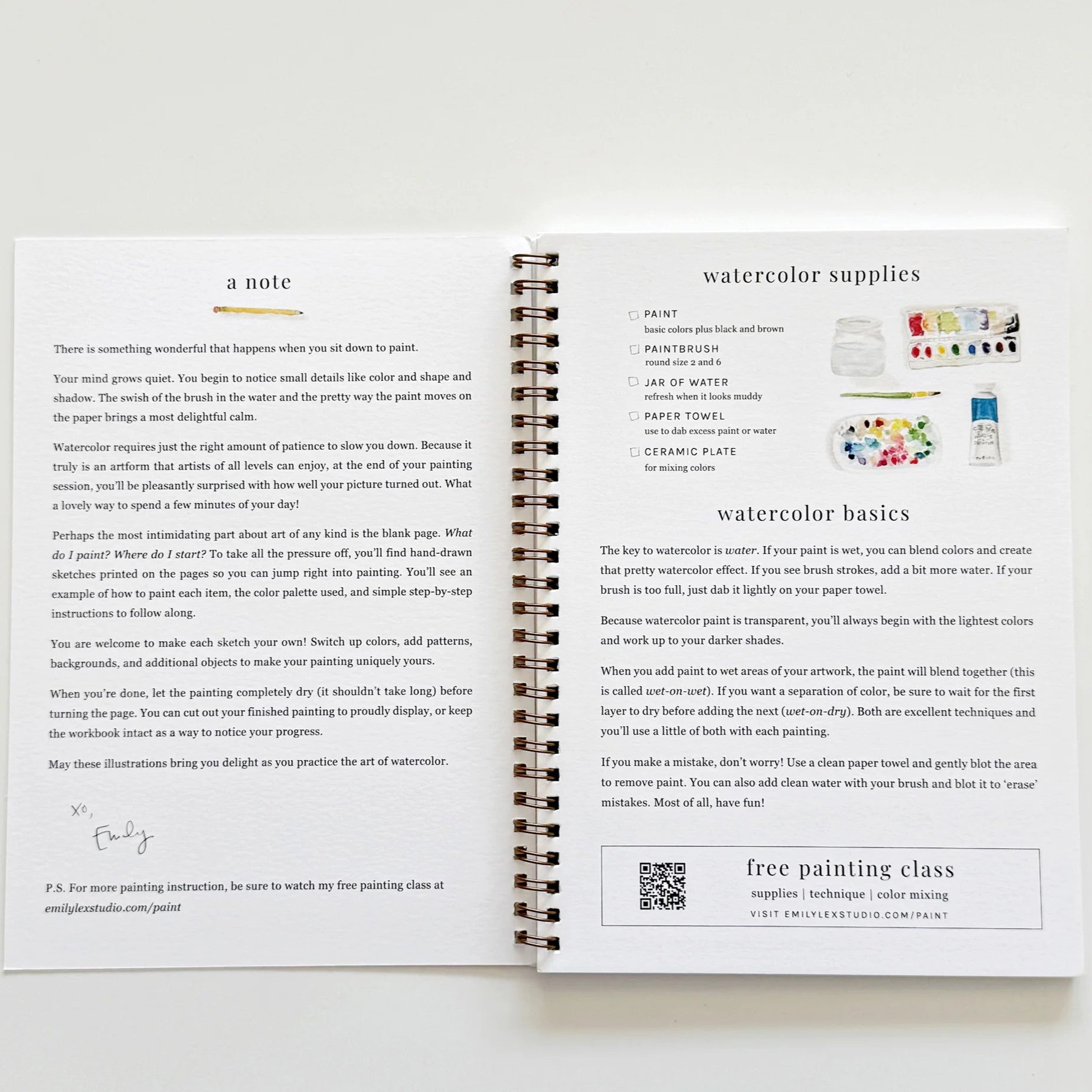 Emily Lex | Fruit Watercolour Workbook