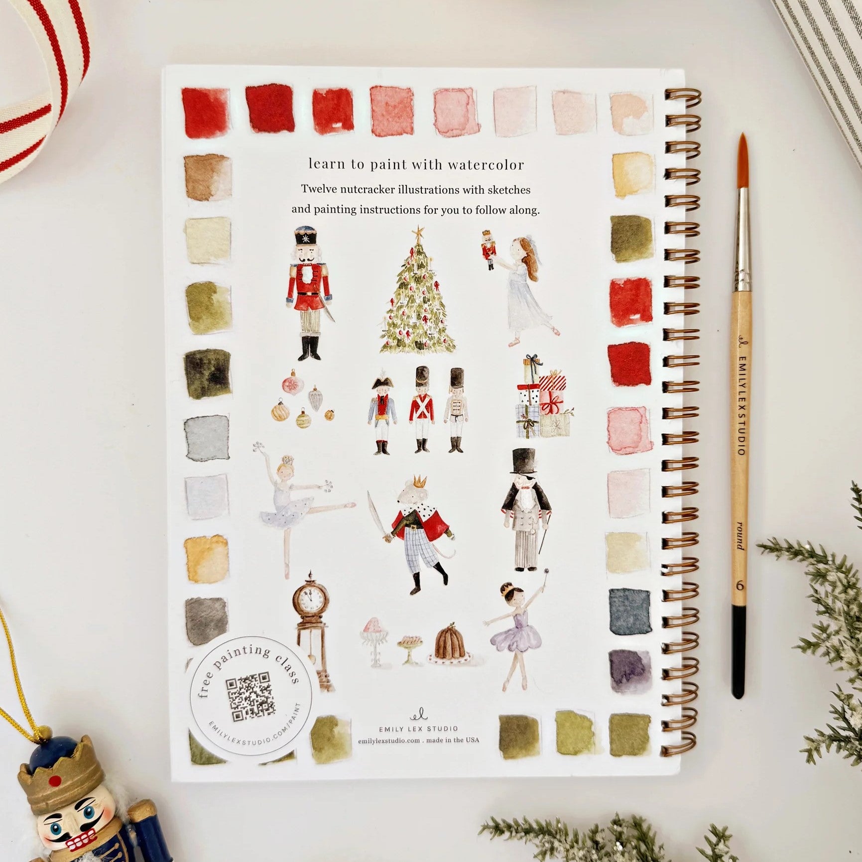 Emily Lex | Nutcracker Watercolour Workbook