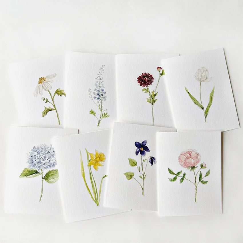 Emily Lex | Garden Flowers Assorted Notecards - Set of 8