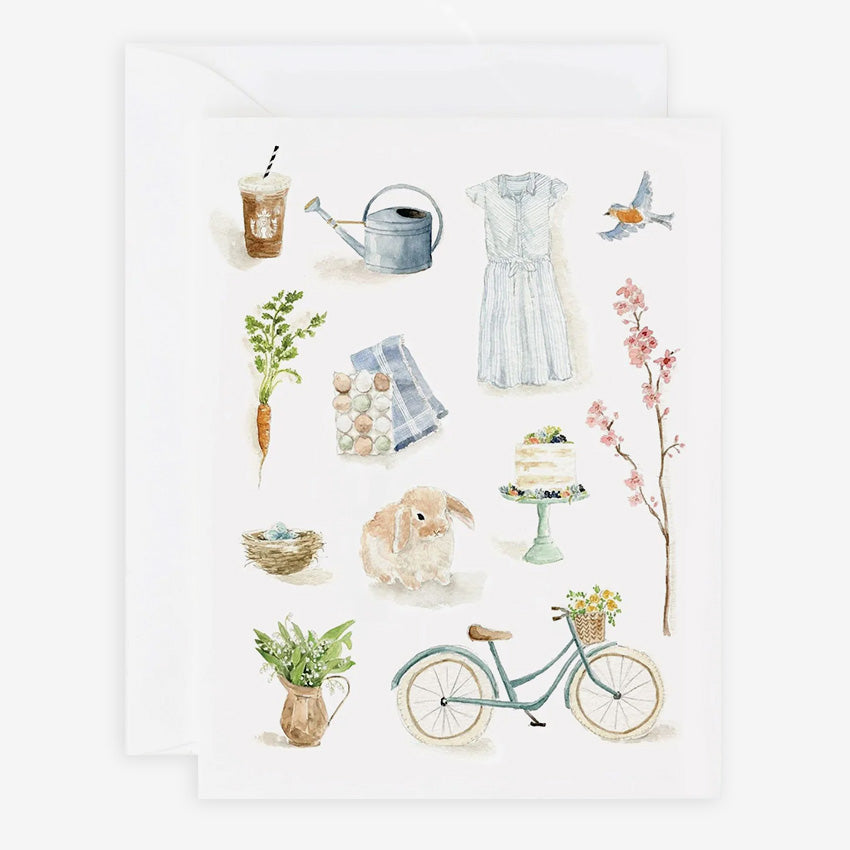 Emily Lex | Cartes de Souhaits Springtime - Ensemble de 8