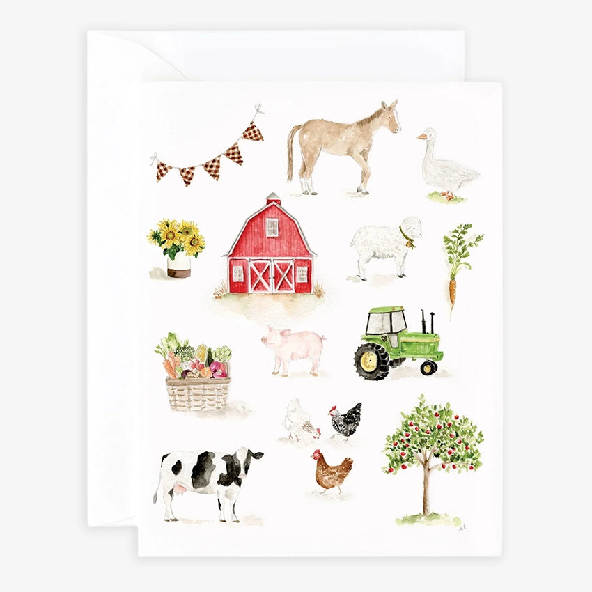 Emily Lex | Cartes de Souhaits Farm - Ensemble de 8