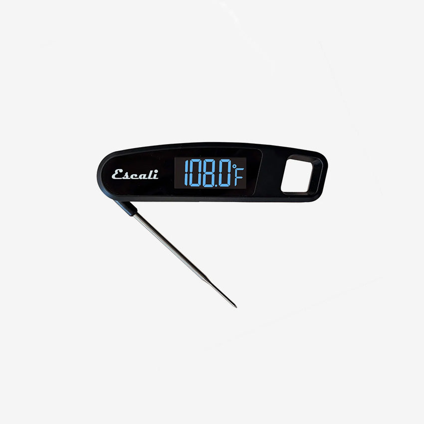 Escali | Thermomètre numérique pliable compact – Noir