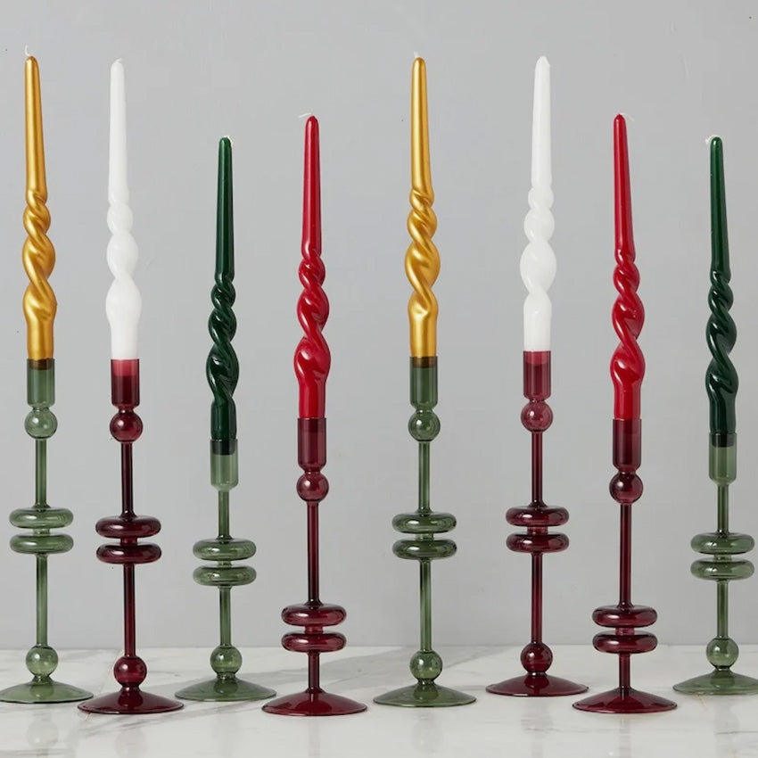 etúHOME | Glass Candlestick Pair