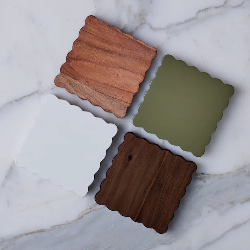 etúHOME | Scalloped Coasters - Set Of 4