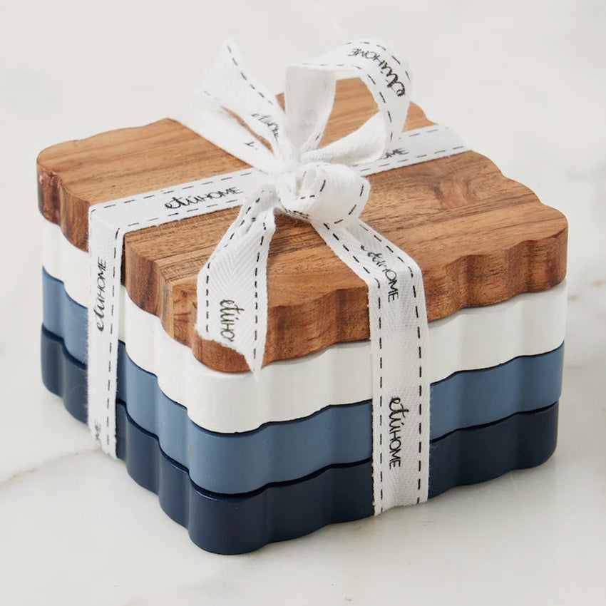 etúHOME | Scalloped Coasters - Set Of 4