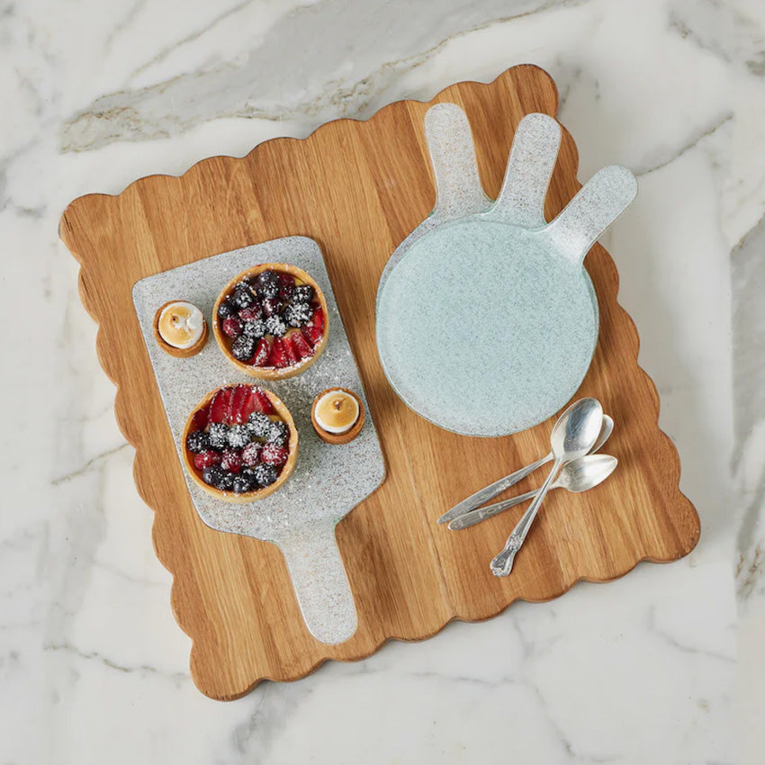 etúHOME | Assiette apéritive empilable avec poignée - Blanc