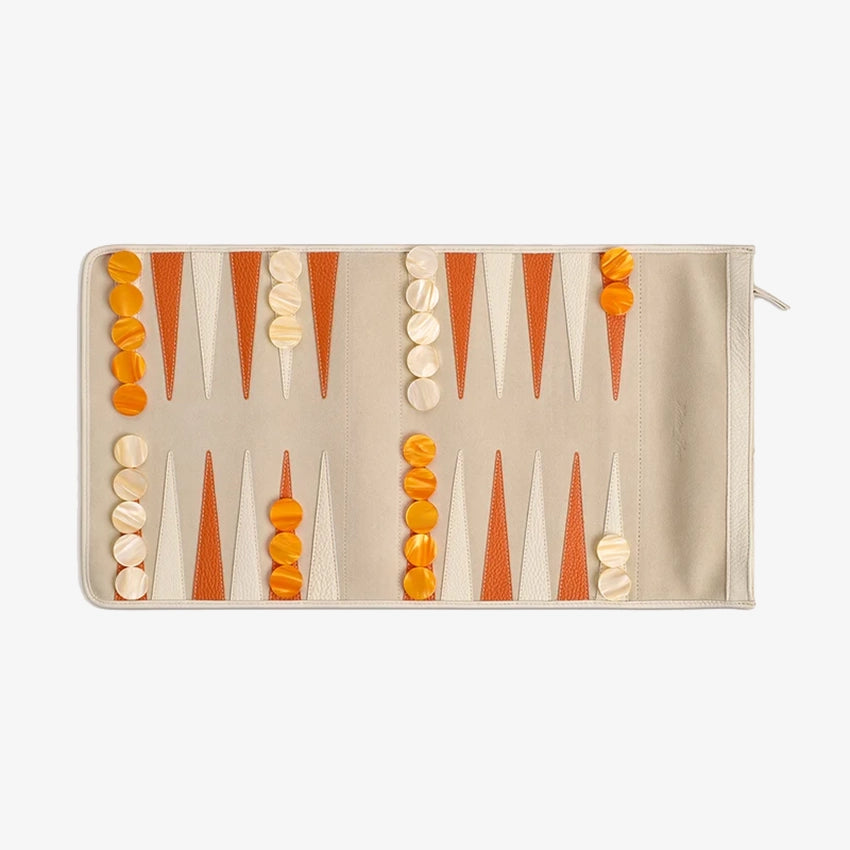 Hector Saxe - Victor Backgammon Travel Fabric - Denim