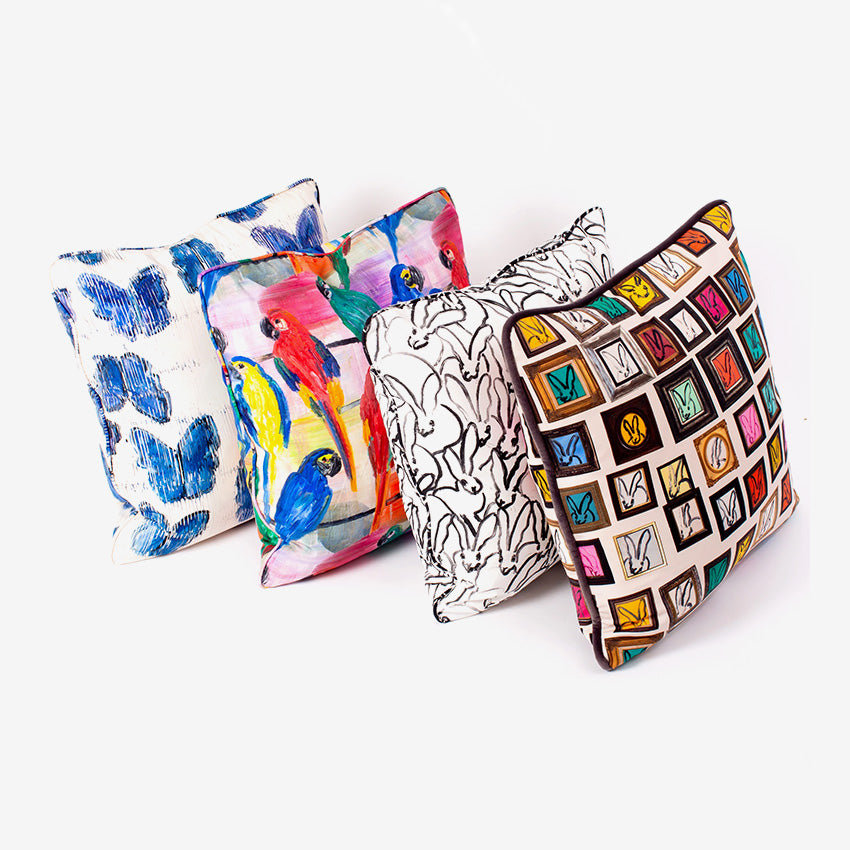 Hunt Slonem | Hunt's Studio Cotton Pillow Cover