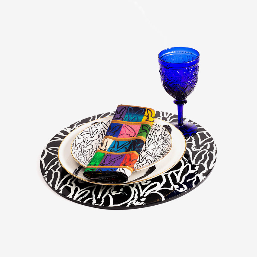 Hunt Slonem | Assiette d’appoint Rabbit Run