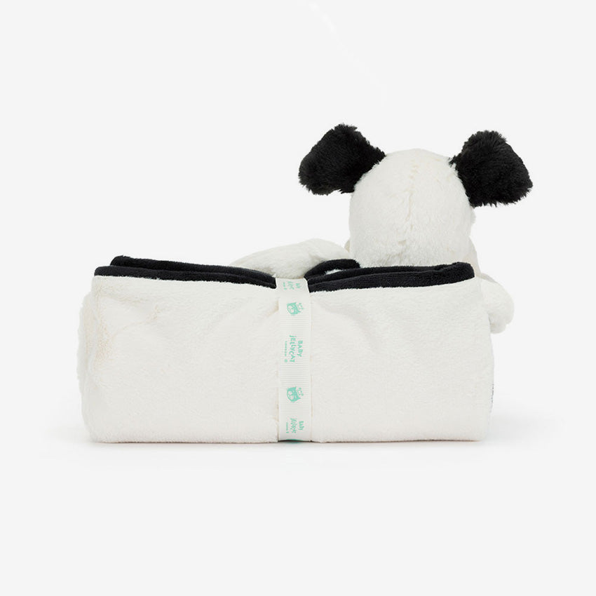 Jellycat | Doudou chiot noir et crème Bashful