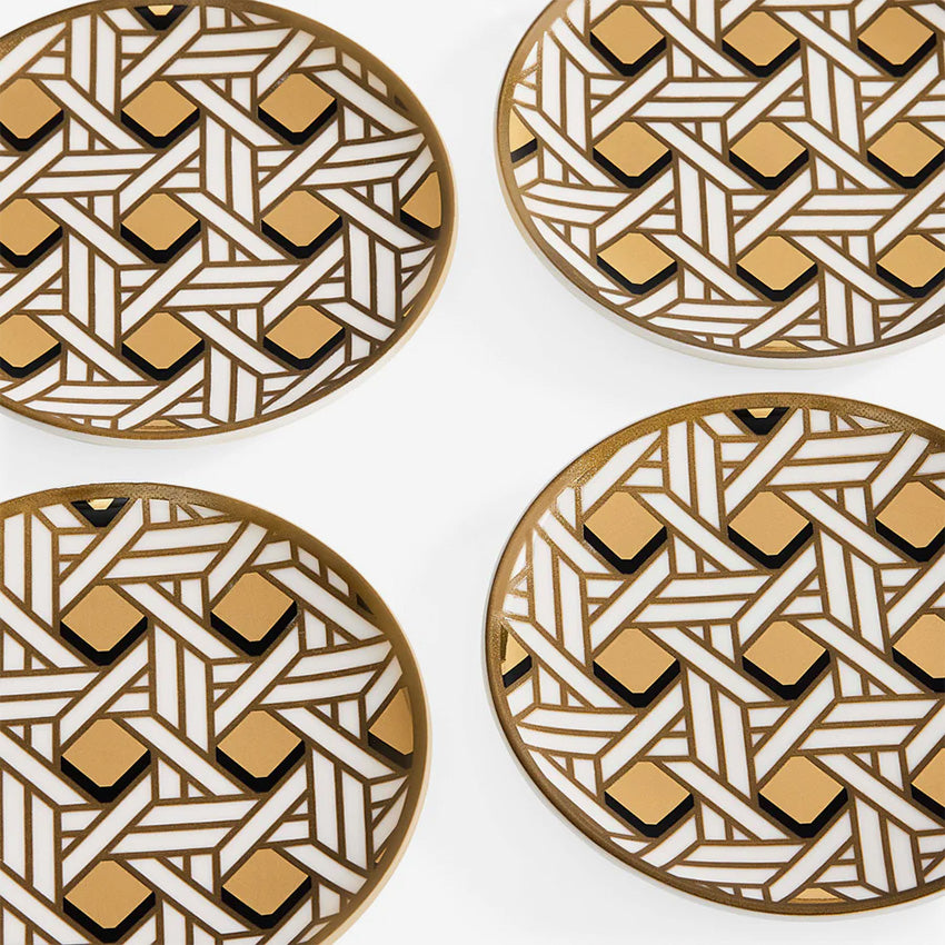Jonathan Adler | Sous-verres Basketweave - Ensemble de 4