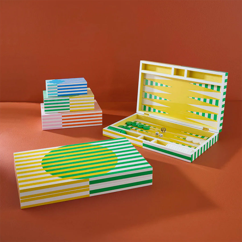 Jonathan Adler | Copenhagen Backgammon Set - Yellow/Green