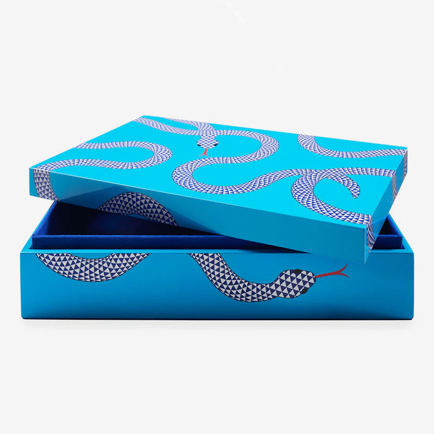 Jonathan Adler | Boîte en laque Eden - Bleu