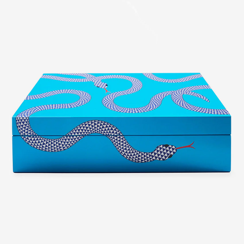 Jonathan Adler | Boîte en laque Eden - Bleu