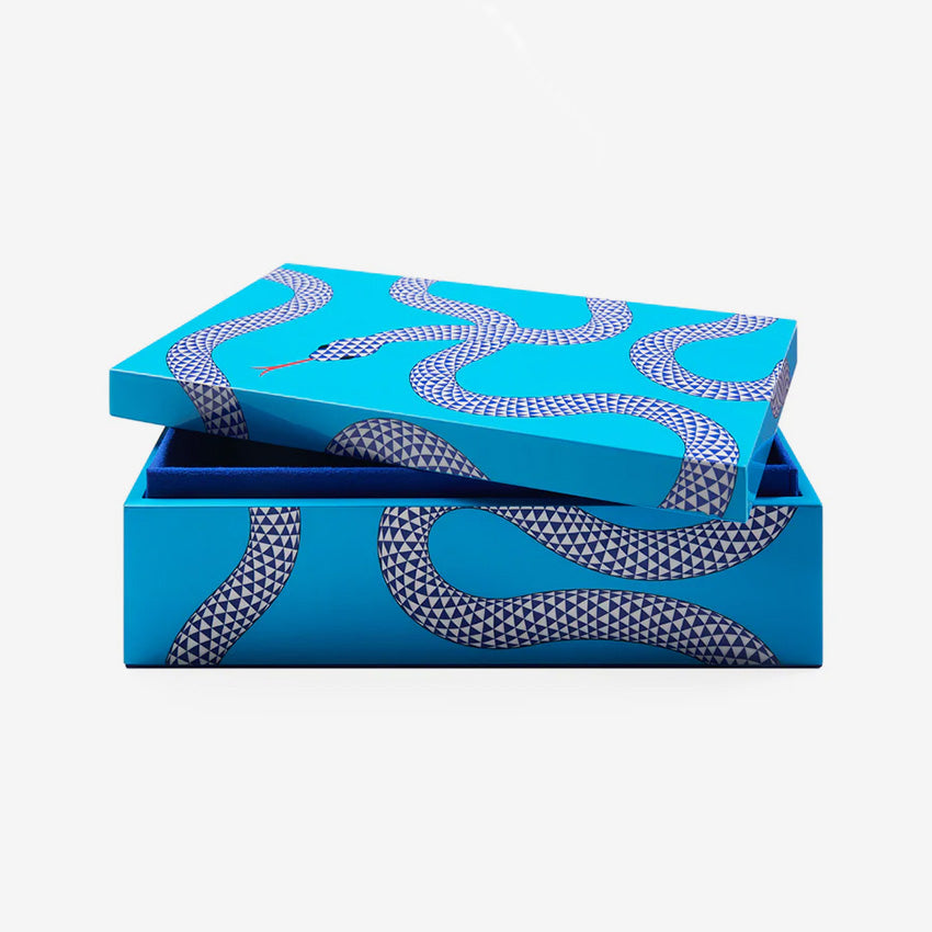 Jonathan Adler | Boîte en laque Eden - Bleu