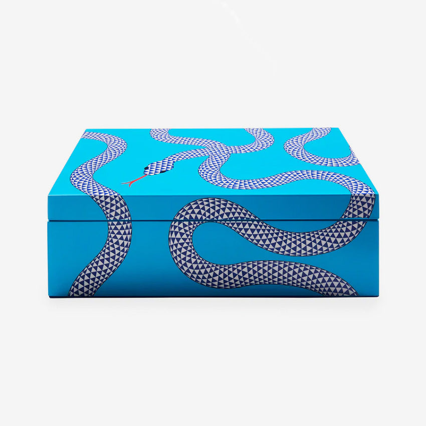 Jonathan Adler | Boîte en laque Eden - Bleu