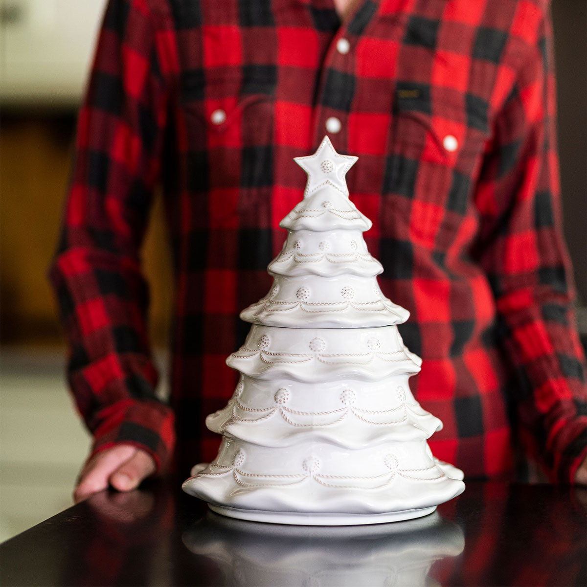 Juliska | Berry & Thread Christmas Tree Cookie Jar with Lid