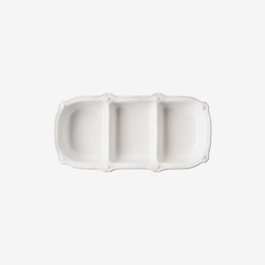 Juliska | Serveur Berry & Thread 14" à trois sections - Blanc