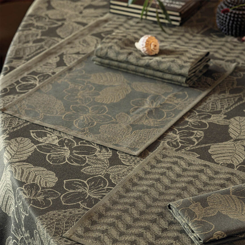 Le Jacquard Français | Napperon Enduit en Coton Sulawesi Fleurs