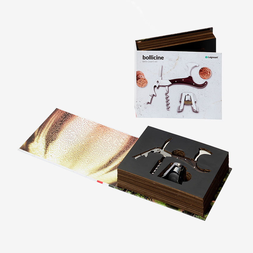 Legnoart | Bollicine Wine Lover's 4-in-1 Corkscrew & Stopper Set