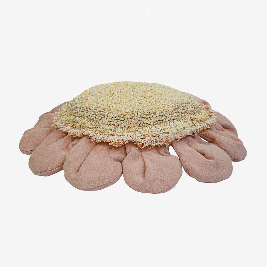 Lorena Canals | Coussin de sol Marguerite Rose