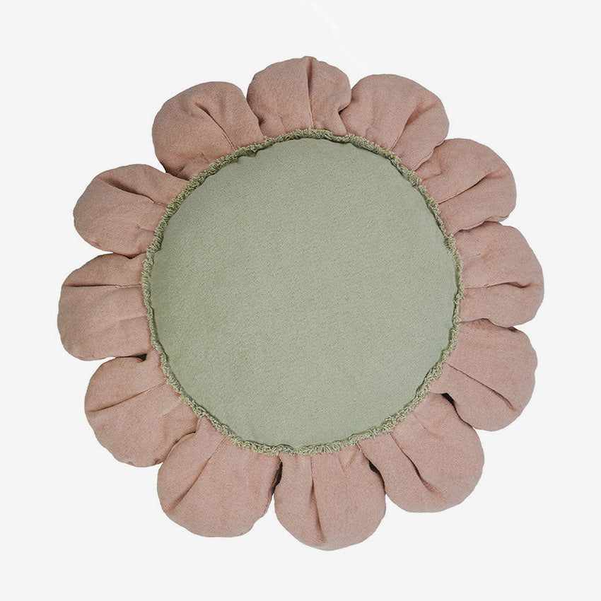 Lorena Canals | Coussin de sol Marguerite Rose