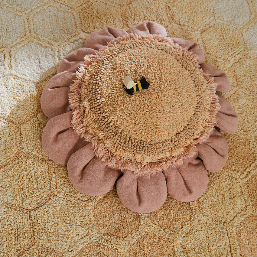 Lorena Canals | Coussin de sol Marguerite Rose