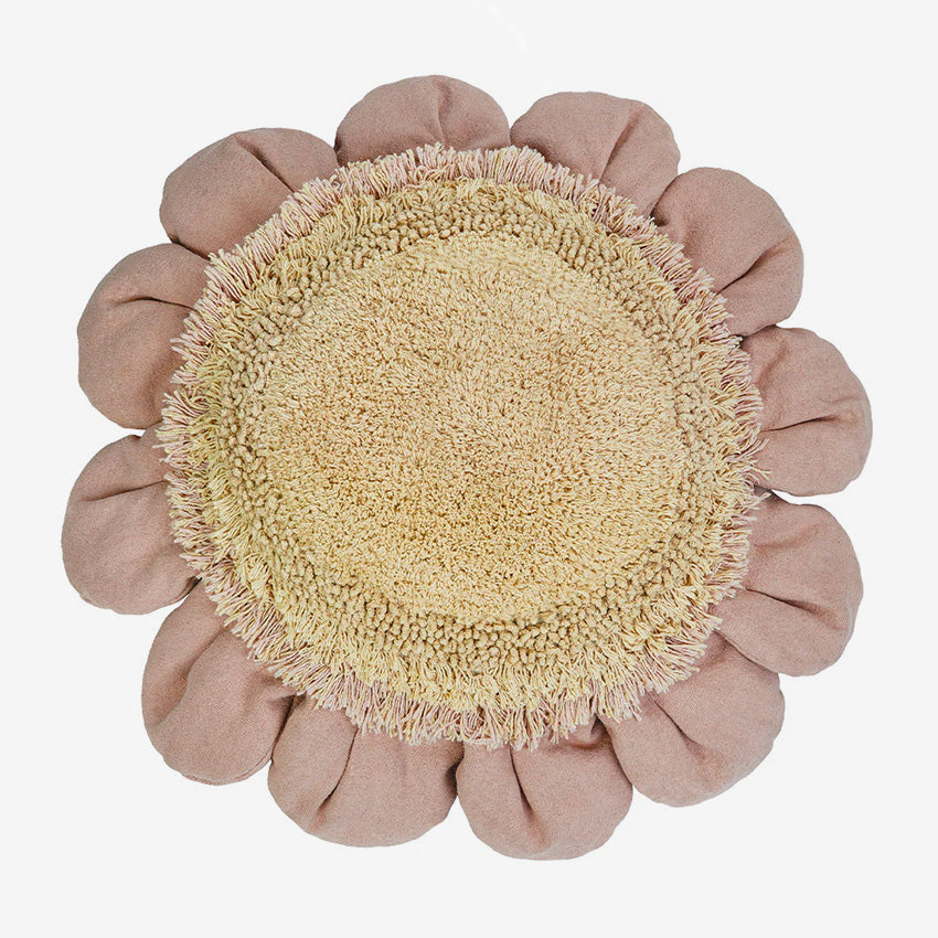 Lorena Canals | Coussin de sol Marguerite Rose