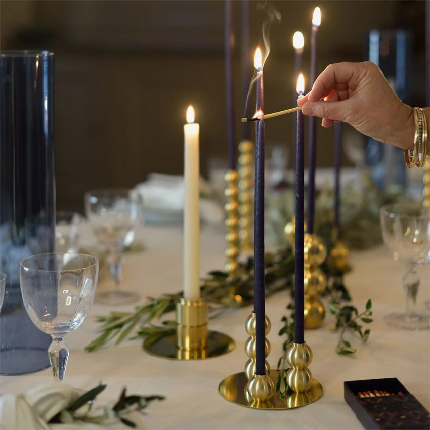 Maison Pechavy | Set of Two Gemmes Brass Candleholders