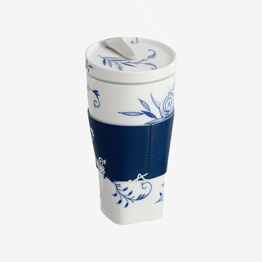 Meissen | Coffee to go mug with porcelain lid and cuff