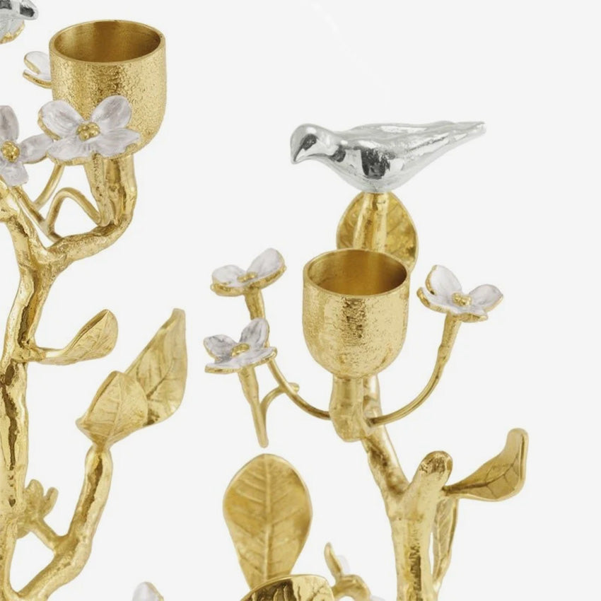 Michael Aram | Lovebirds Silver & Gold Candelabra