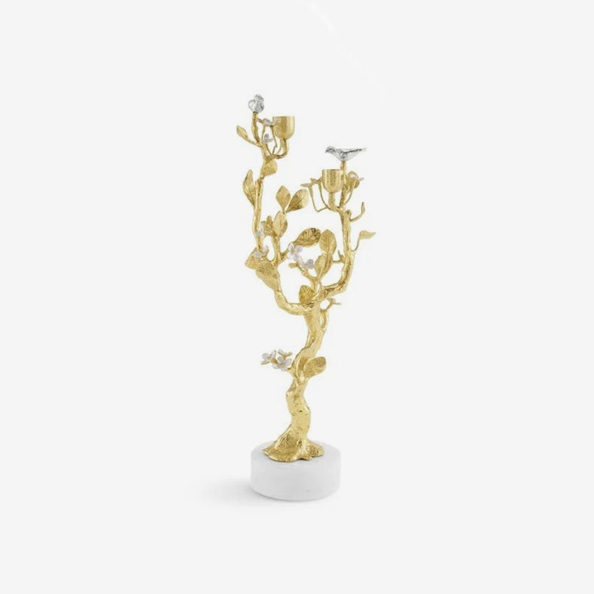 Michael Aram | Lovebirds Silver & Gold Candelabra