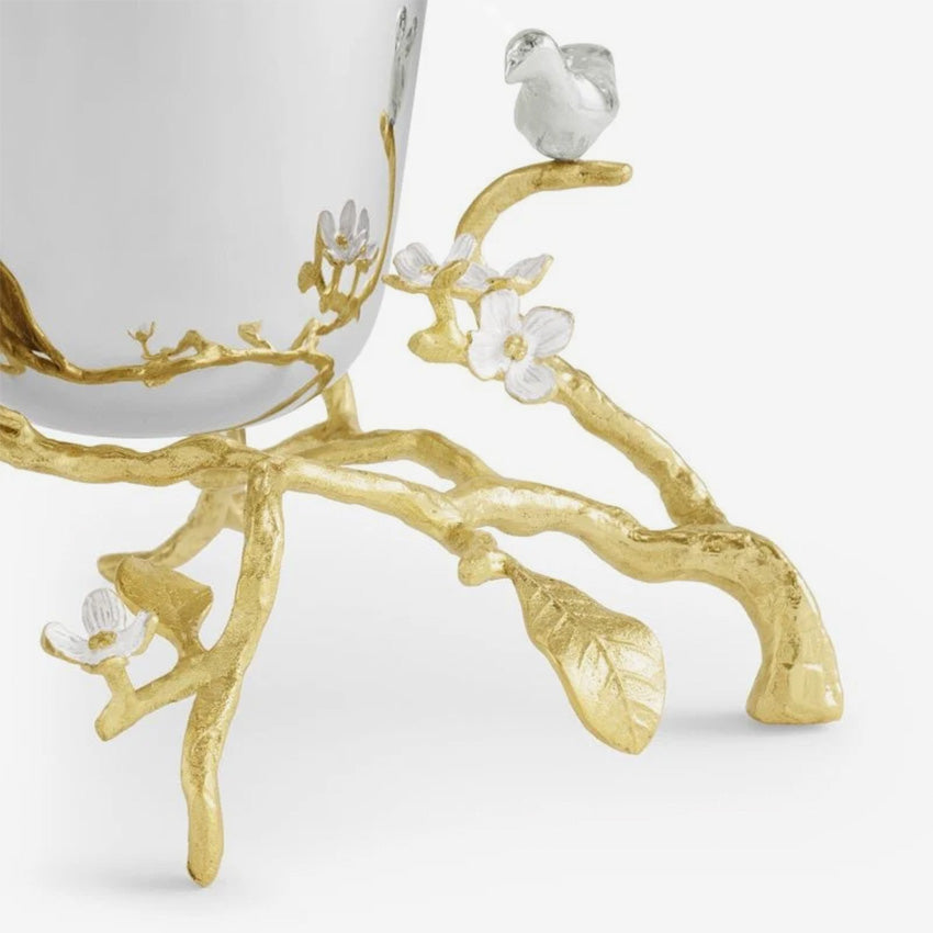 Michael Aram | Vase Medium Lovebirds Argent et Or