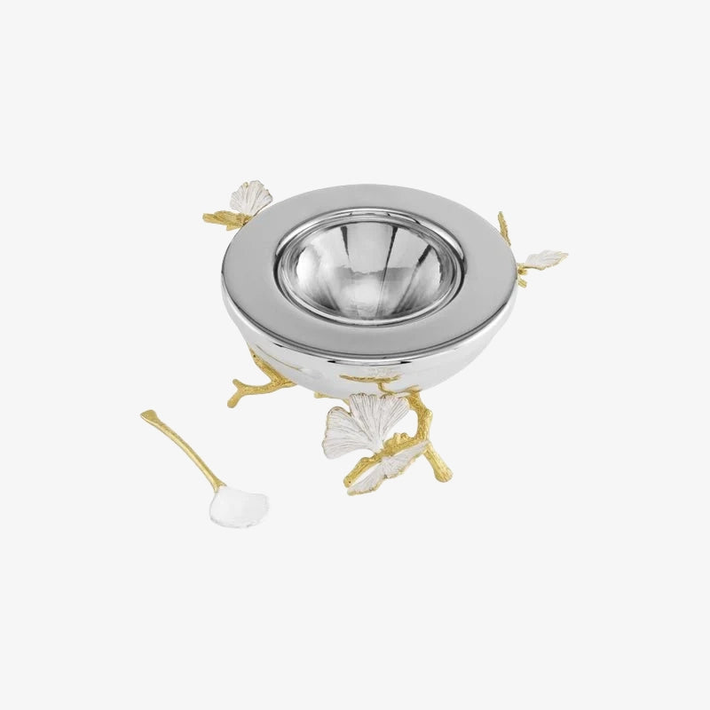 Michael Aram | Butterfly Gingko Gold Caviar Dish with Spoon