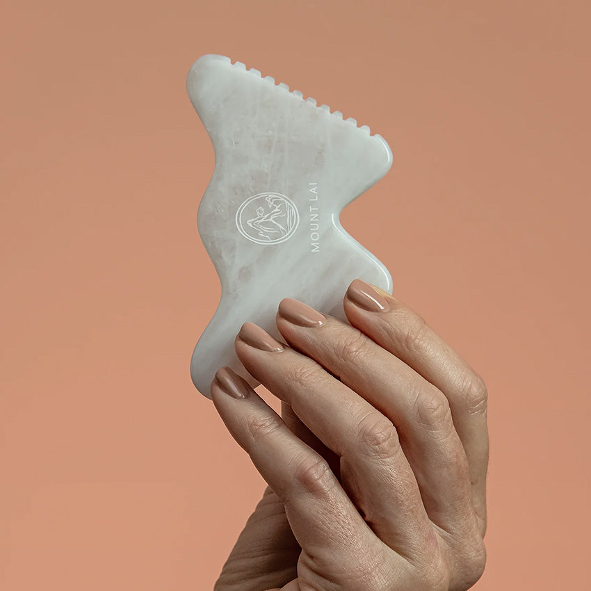 Mount Lai | The Vitality Qi White Jade Gua Sha Sculpting Tool