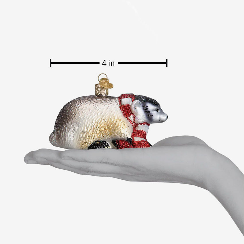 Old World Christmas | Blown Glass Ornament - Badger