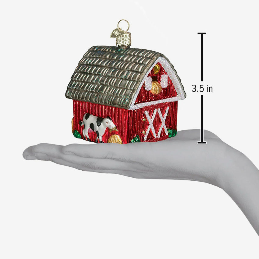 Old World Christmas | Blown Glass Ornament - Barn