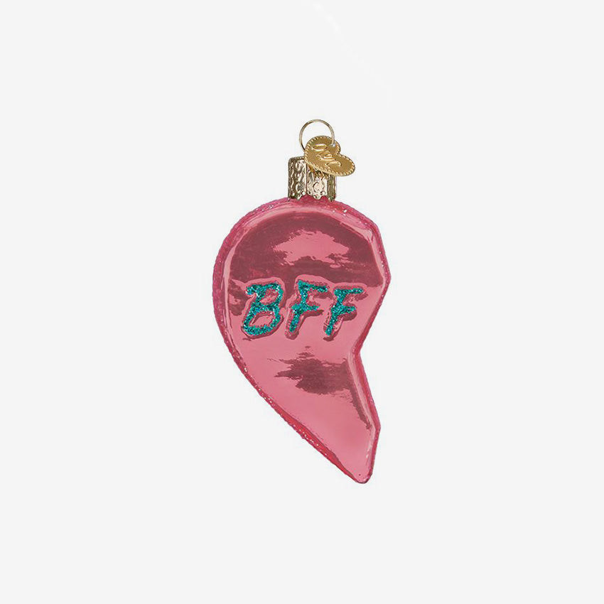 Old World Christmas | Blown Glass Ornament - Bff Hearts