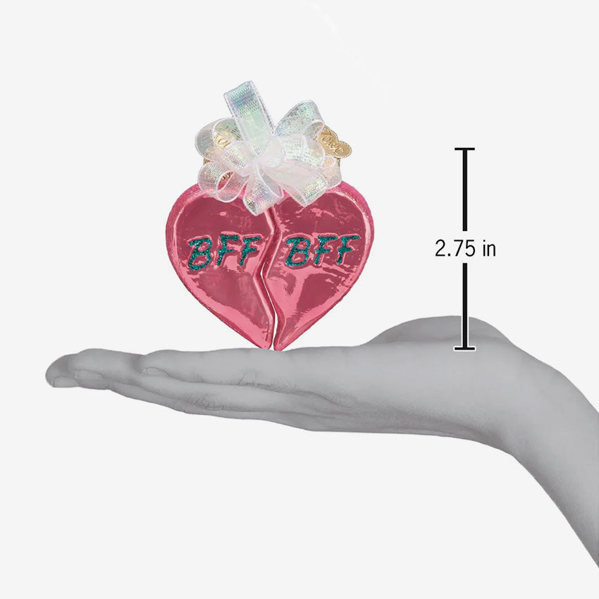 Old World Christmas | Blown Glass Ornament - Bff Hearts