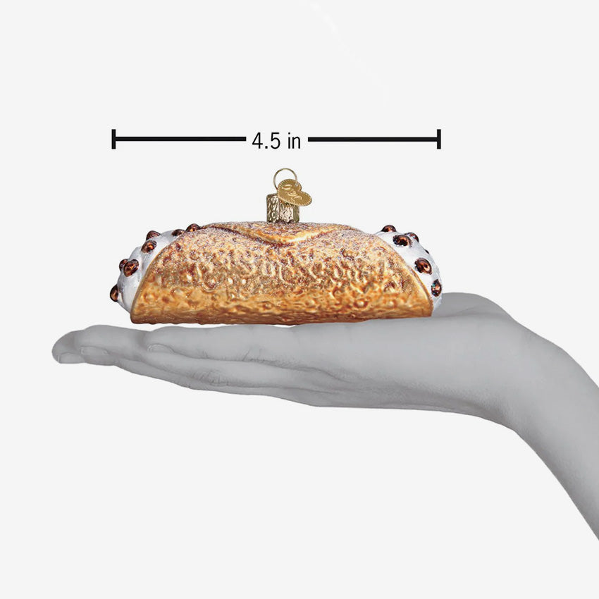 Old World Christmas | Blown Glass Ornament - Cannoli