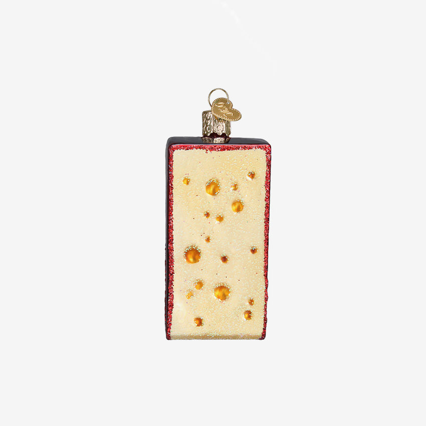 Old World Christmas | Blown Glass Ornament - Cheese Wedge