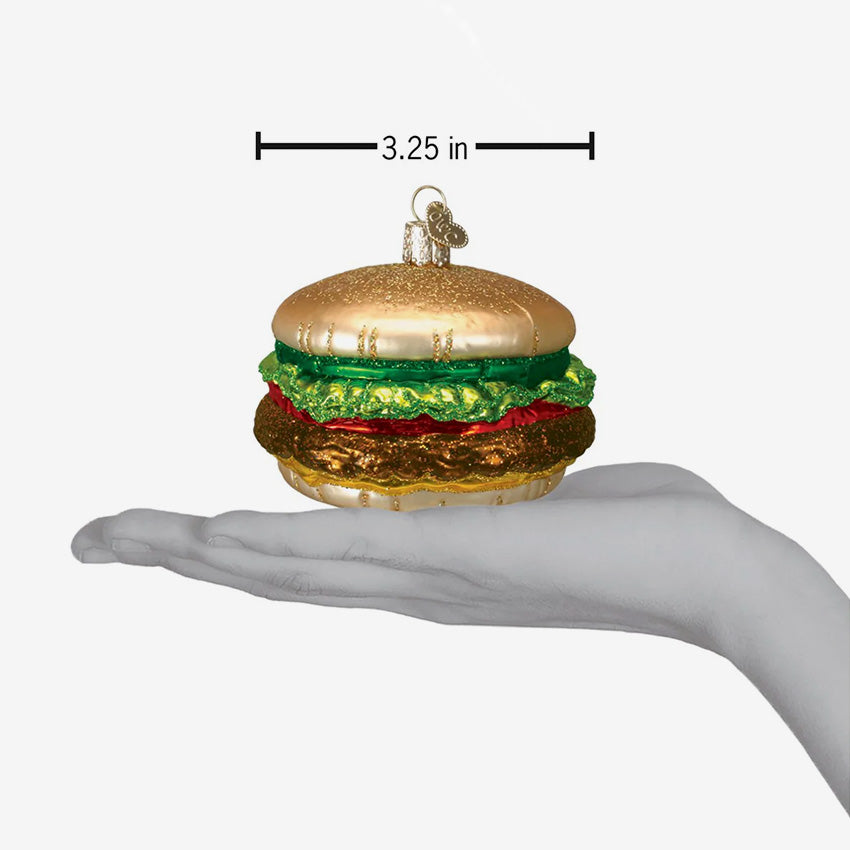 Old World Christmas | Blown Glass Ornament - Cheeseburger