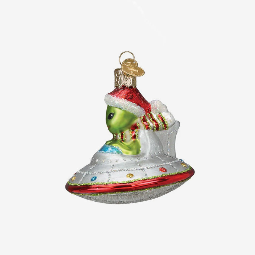 Old World Christmas | Blown Glass Ornament - Christmas Ufo